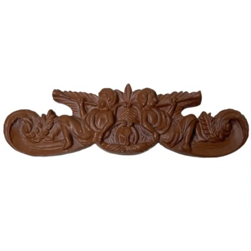 Vintage Angels Cherub Ornate Victorian Carved Resin Art Handcrafted Ornaments